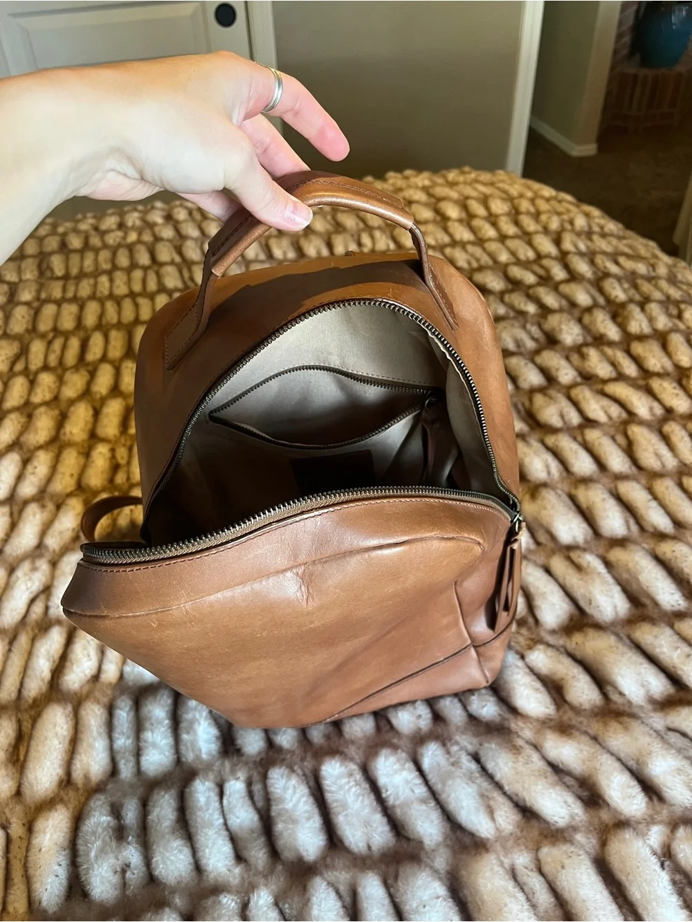 Able Alem Mini Backpack — whiskey